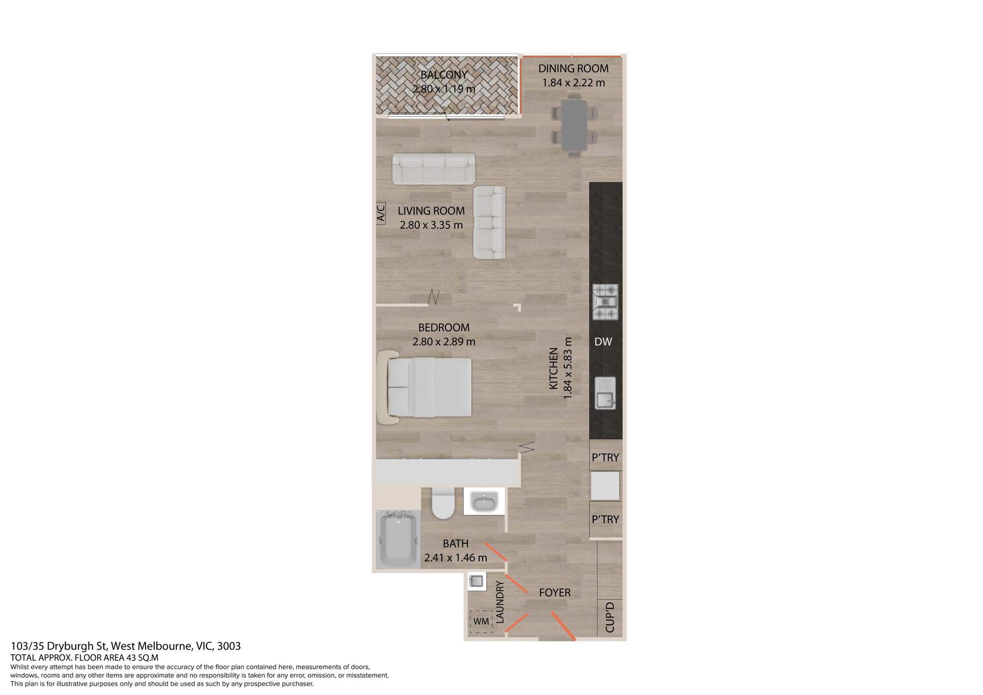 Elevated Living on Melbourne’s City Fringe !! floor plan