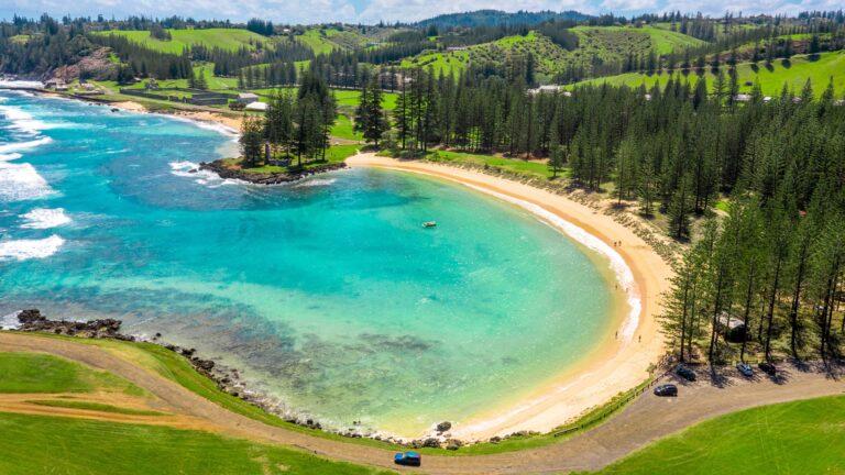 Norfolk Island coastline and greenery