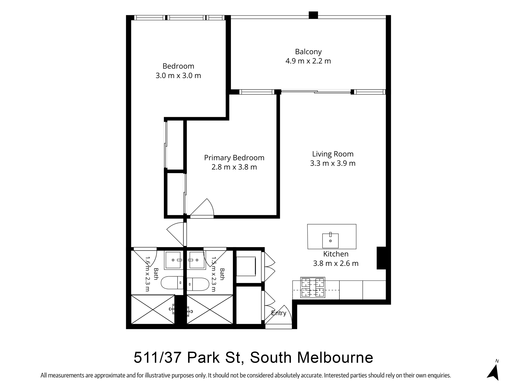 Contemporary Park Street Apartment floor plan